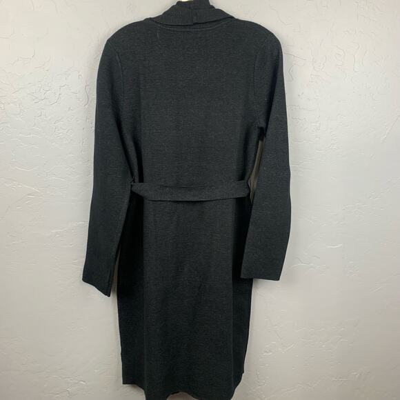 Nanette Lepore Cardigan Black Size Small Viscose Blend Belted Long Line Women's - Picture 2 of 8